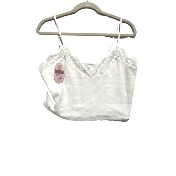 New RS Love Crop Tank Camisole Top Sz XXL White Lace Babydoll Festival Sexy - Picture 2 of 8